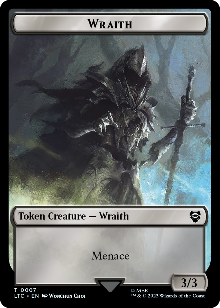 Food // Wraith Double-Sided Token [The Lord of the Rings: Tales of Middle-Earth Commander Tokens] | The Time Vault CA