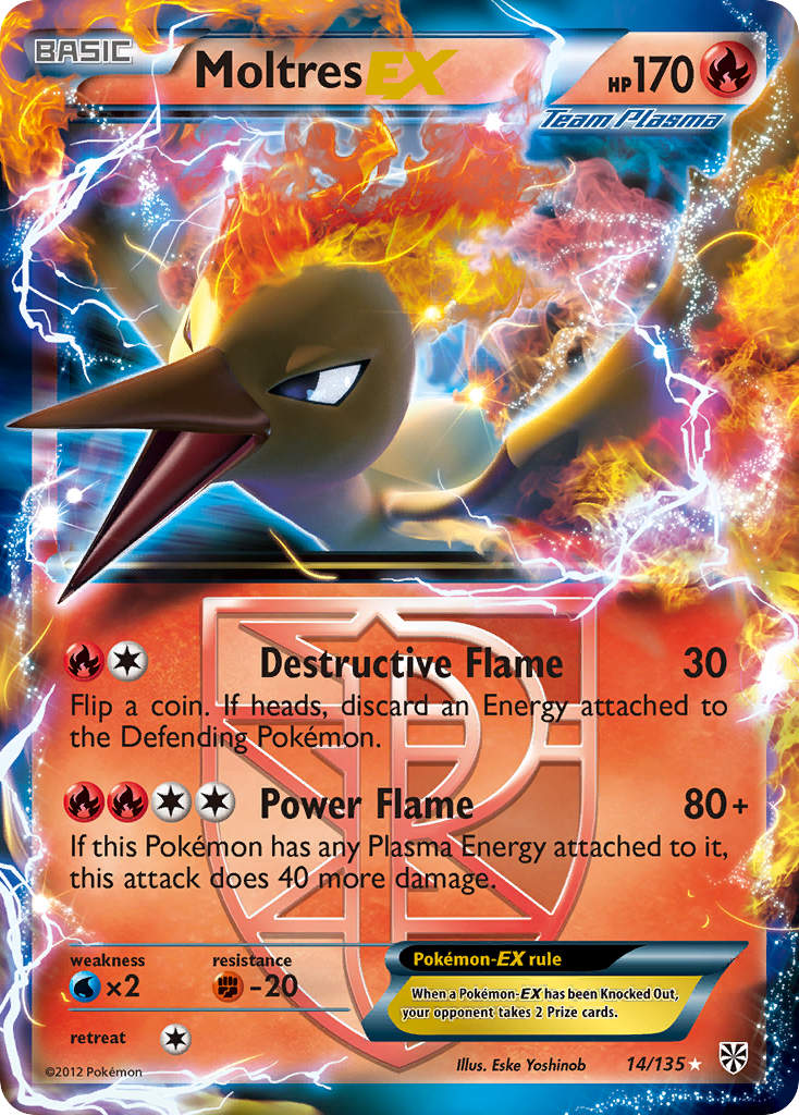 Moltres EX (14/135) [Black & White: Plasma Storm] | The Time Vault CA