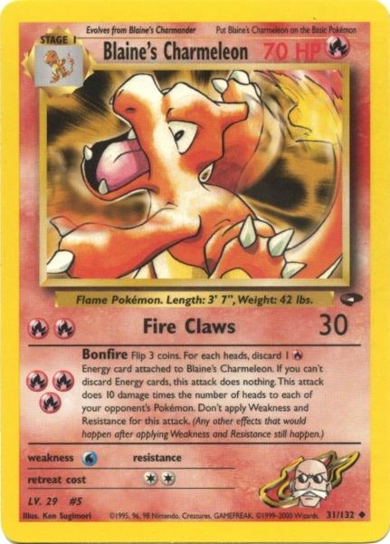 Blaine's Charmeleon (31/132) [Gym Challenge Unlimited] | The Time Vault CA