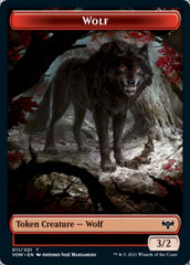 Wolf (011) // Spirit (002) Double-sided Token [Innistrad: Crimson Vow Tokens] | The Time Vault CA