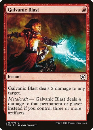 Galvanic Blast [Duel Decks: Elves vs. Inventors] | The Time Vault CA