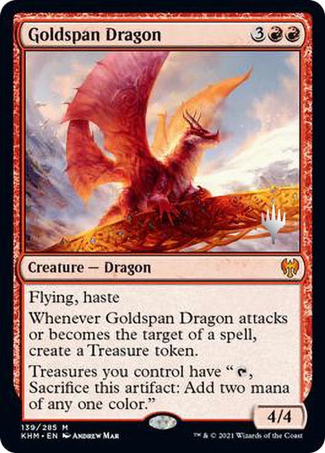 Goldspan Dragon [Kaldheim Promo Pack] | The Time Vault CA