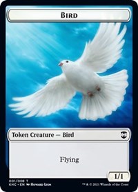 Bird (001) // Soldier Double-sided Token [Kaldheim Commander Tokens] | The Time Vault CA