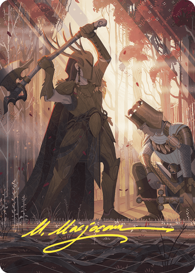 Karmic Justice Art Card (Gold-Stamped Signature) [Wilds of Eldraine Art Series] | The Time Vault CA