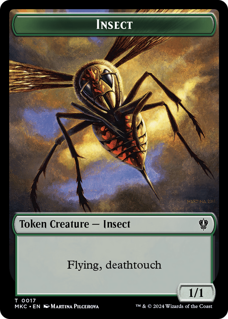 Clue // Insect (0017) Double-Sided Token [Murders at Karlov Manor Commander Tokens] | The Time Vault CA