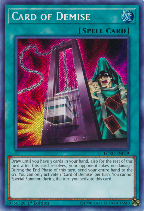 Card of Demise [LCKC-EN029] Secret Rare | The Time Vault CA