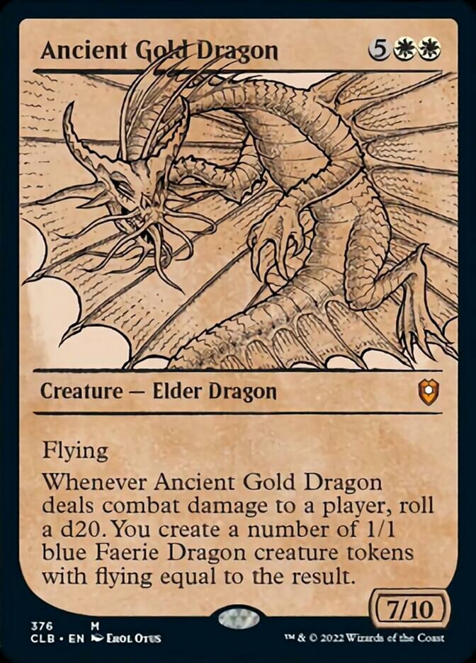 Ancient Gold Dragon (Showcase) [Commander Legends: Battle for Baldur's Gate] | The Time Vault CA