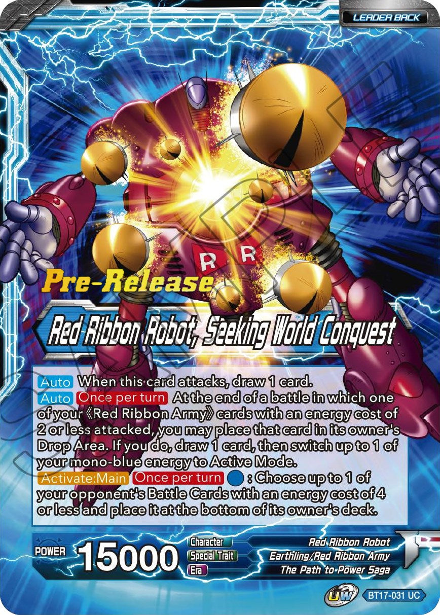 Commander Red // Red Ribbon Robot, Seeking World Conquest (BT17-031) [Ultimate Squad Prerelease Promos] | The Time Vault CA