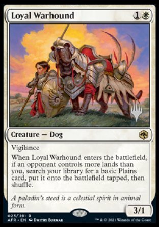 Loyal Warhound (Promo Pack) [Dungeons & Dragons: Adventures in the Forgotten Realms Promos] | The Time Vault CA