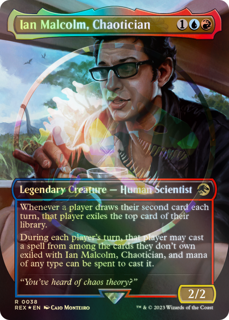 Ian Malcolm, Chaotician Emblem (Borderless) [Jurassic World Collection Tokens] | The Time Vault CA