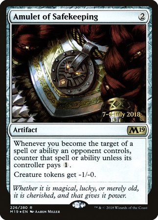 Amulet of Safekeeping [Core Set 2019 Promos] | The Time Vault CA