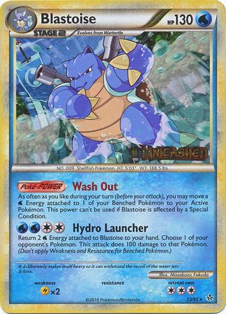 Blastoise (13/95) (Prerelease Promo) [HeartGold & SoulSilver: Black Star Promos] | The Time Vault CA