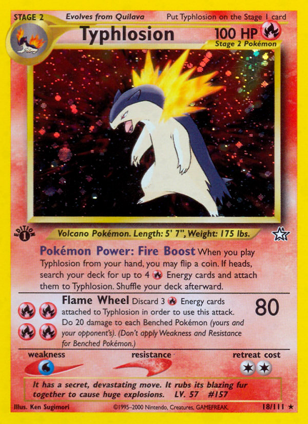 Typhlosion (18/111) [Neo Genesis 1st Edition] | The Time Vault CA