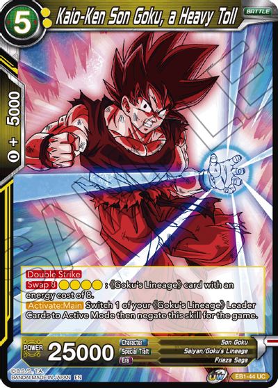 Kaio-Ken Son Goku, a Heavy Toll (EB1-44) [Battle Evolution Booster] | The Time Vault CA