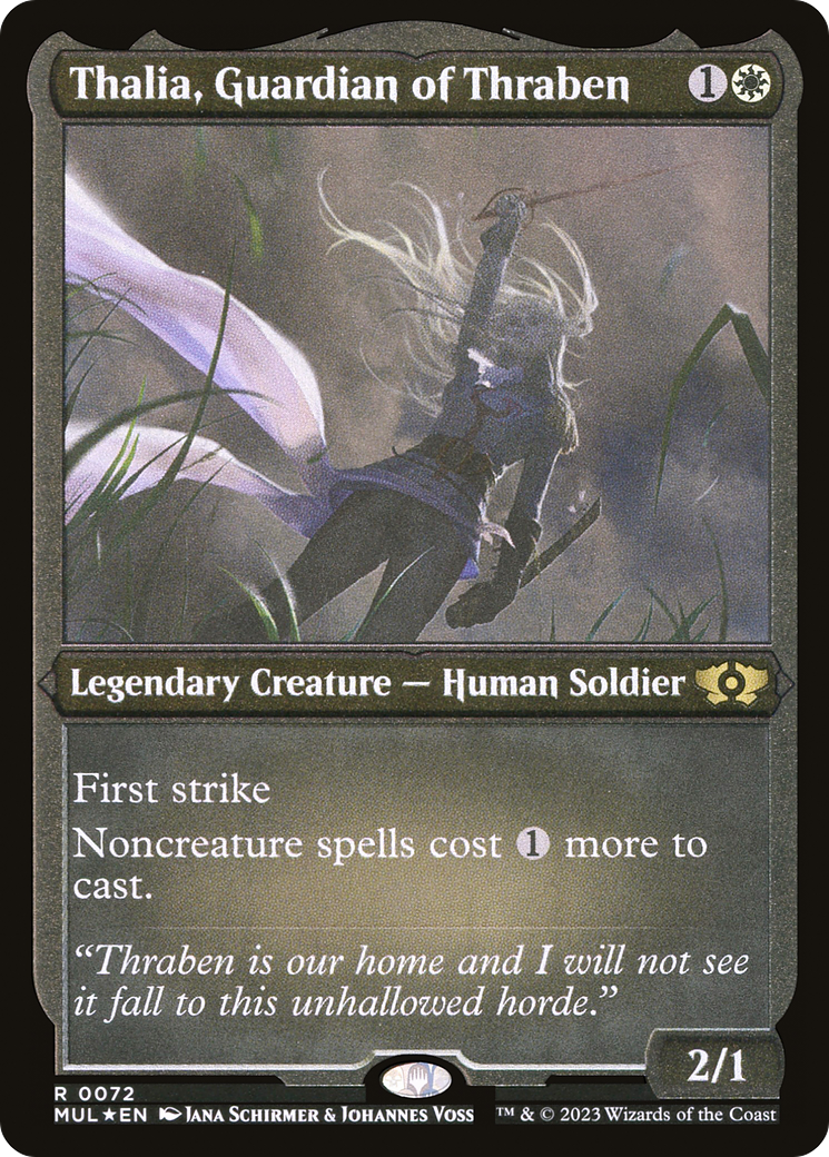 Thalia, Guardian of Thraben (Foil Etched) [Multiverse Legends] | The Time Vault CA