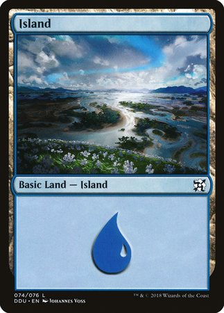 Island (74) [Duel Decks: Elves vs. Inventors] | The Time Vault CA