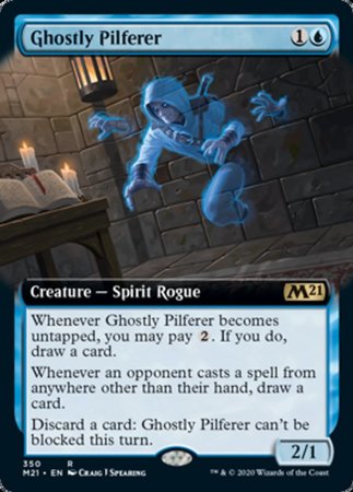 Ghostly Pilferer (Extended Art) [Core Set 2021] | The Time Vault CA