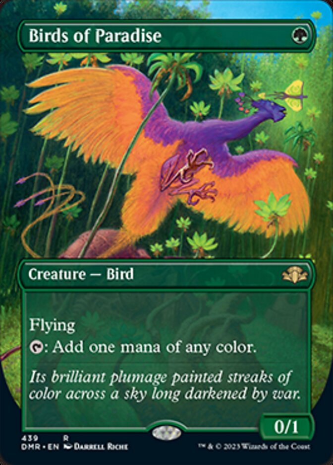 Birds of Paradise (Borderless Alternate Art) [Dominaria Remastered] | The Time Vault CA