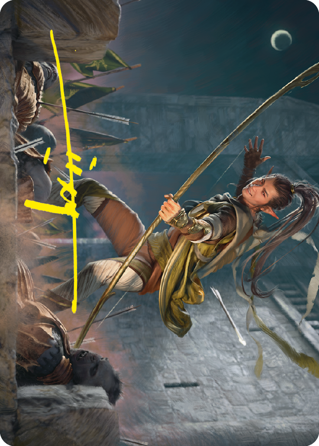 Legolas, Counter of Kills Art Card (Gold-Stamped Signature) [The Lord of the Rings: Tales of Middle-earth Art Series] | The Time Vault CA