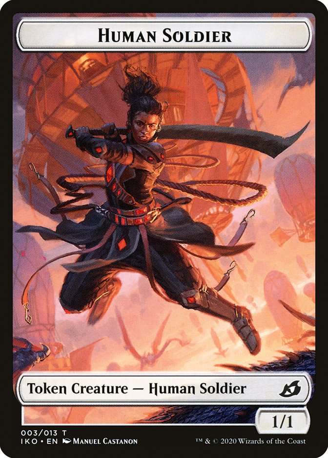 Human Soldier (003/013) [Ikoria: Lair of Behemoths Tokens] | The Time Vault CA