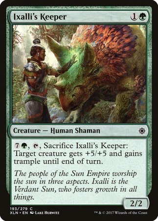 Ixalli's Keeper [Ixalan] | The Time Vault CA