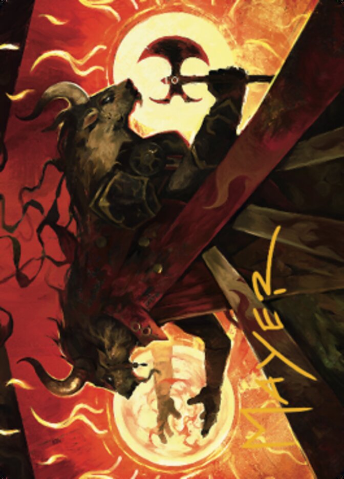 Hurloon Battle Hymn Art Card (Gold-Stamped Signature) [Dominaria United Art Series] | The Time Vault CA