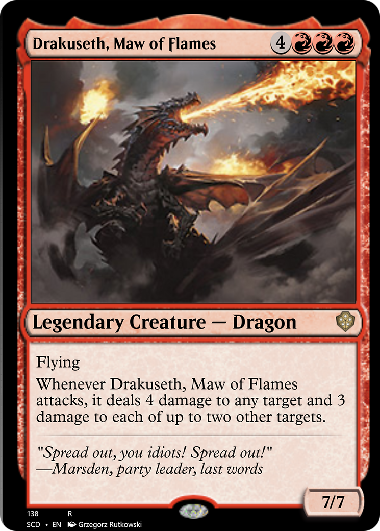 Drakuseth, Maw of Flames [Starter Commander Decks] | The Time Vault CA