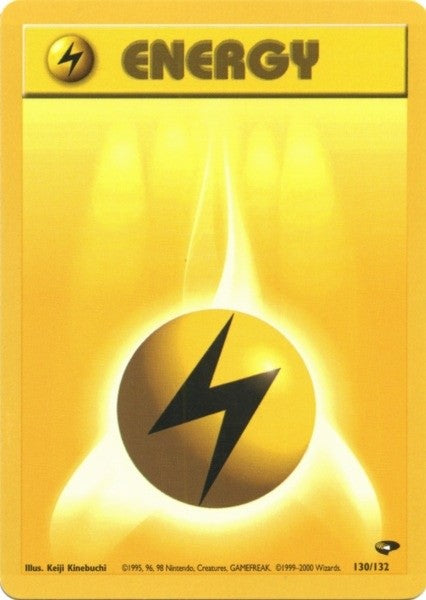 Lightning Energy (130/132) [Gym Challenge Unlimited] | The Time Vault CA