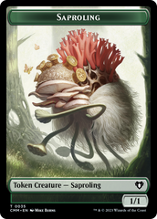 Saproling // Dragon (0021) Double-Sided Token [Commander Masters Tokens] | The Time Vault CA