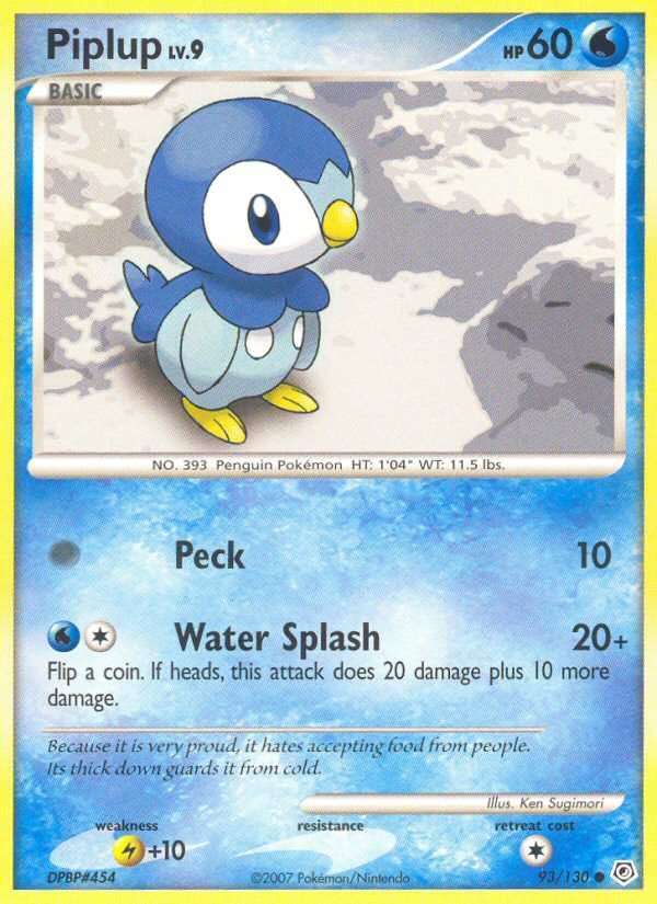 Piplup (93/130) [Diamond & Pearl: Base Set] | The Time Vault CA