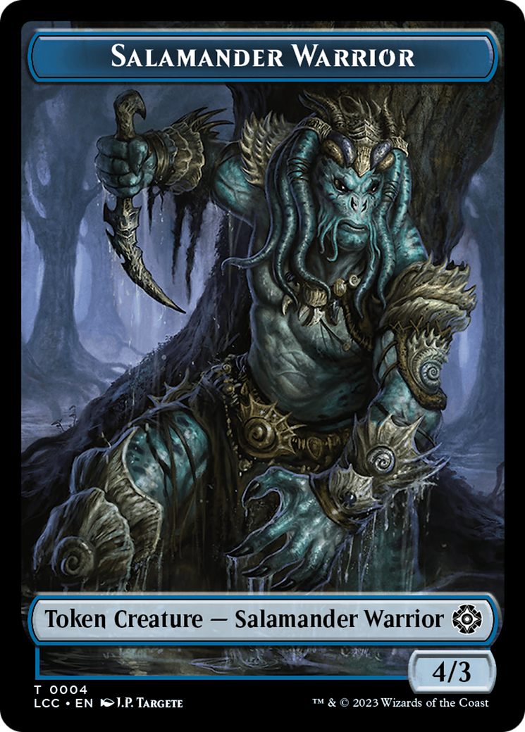 Salamander Warrior // Shapeshifter Double-Sided Token [The Lost Caverns of Ixalan Commander Tokens] | The Time Vault CA