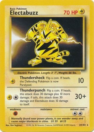 Electabuzz (20/102) [Base Set Unlimited] | The Time Vault CA