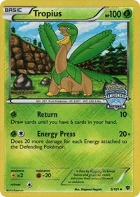 Tropius (5/101) (National Championship Staff Promo) [Black & White: Plasma Blast] | The Time Vault CA