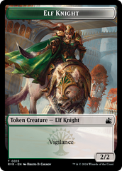 Elf Knight // Bird Illusion Double-Sided Token [Ravnica Remastered Tokens] | The Time Vault CA