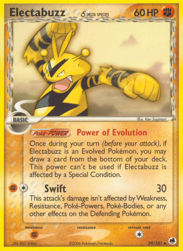 Electabuzz (29/101) (Delta Species) [EX: Dragon Frontiers] | The Time Vault CA