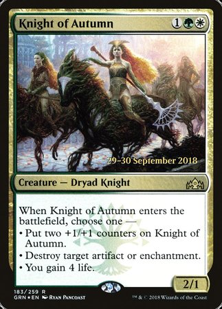 Knight of Autumn [Guilds of Ravnica Promos] | The Time Vault CA