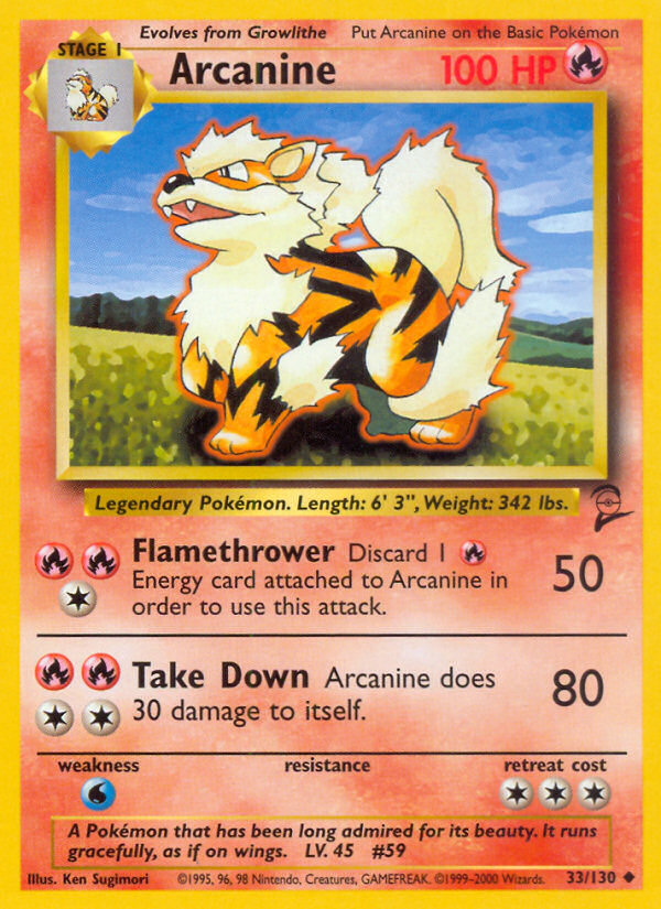 Arcanine (33/130) [Base Set 2] | The Time Vault CA