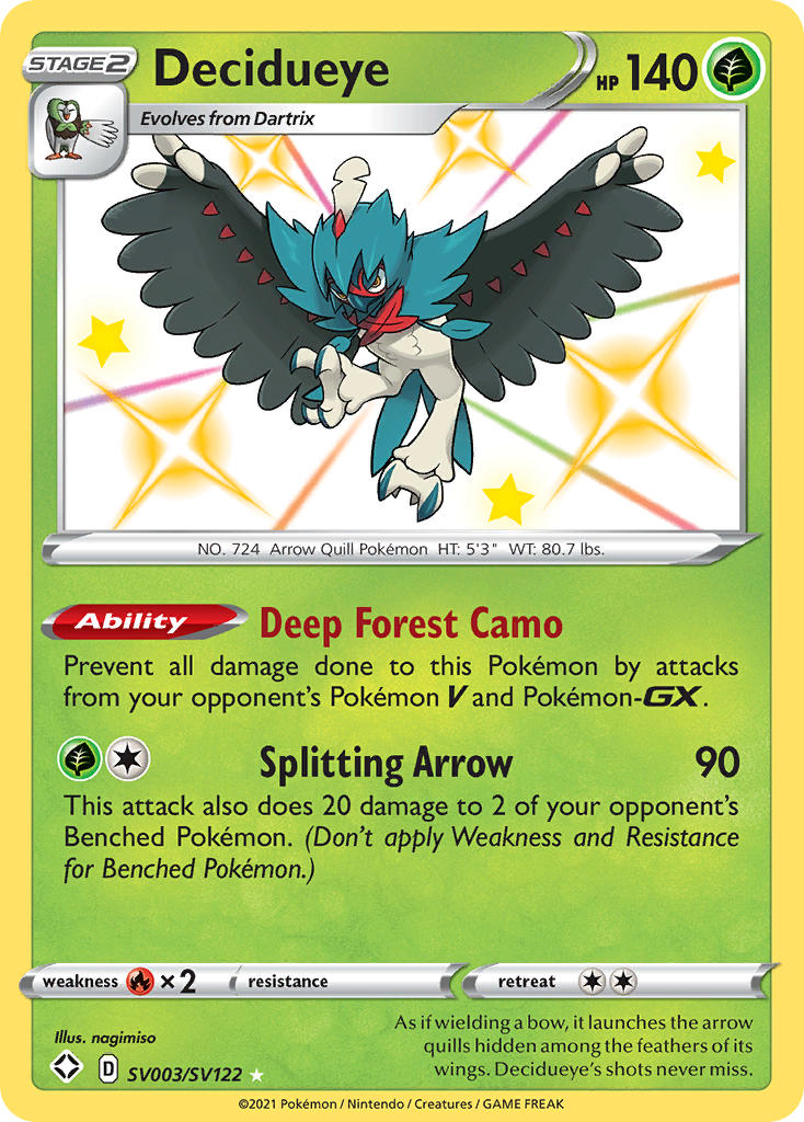 Decidueye (SV003/SV122) [Sword & Shield: Shining Fates] | The Time Vault CA