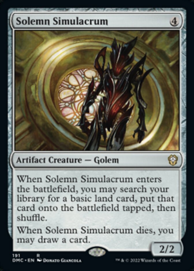 Solemn Simulacrum [Dominaria United Commander] | The Time Vault CA