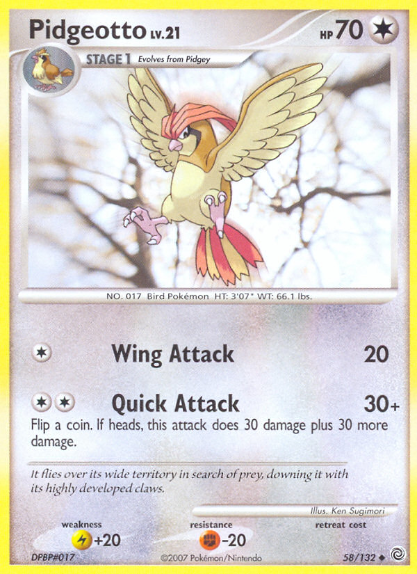 Pidgeotto (58/132) [Diamond & Pearl: Secret Wonders] | The Time Vault CA