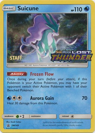 Suicune (SM149) (Staff Prerelease Promo) [Sun & Moon: Black Star Promos] | The Time Vault CA