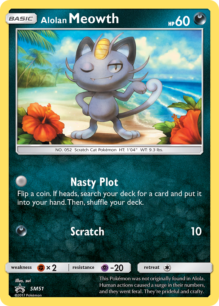 Alolan Meowth (SM51) [Sun & Moon: Black Star Promos] | The Time Vault CA