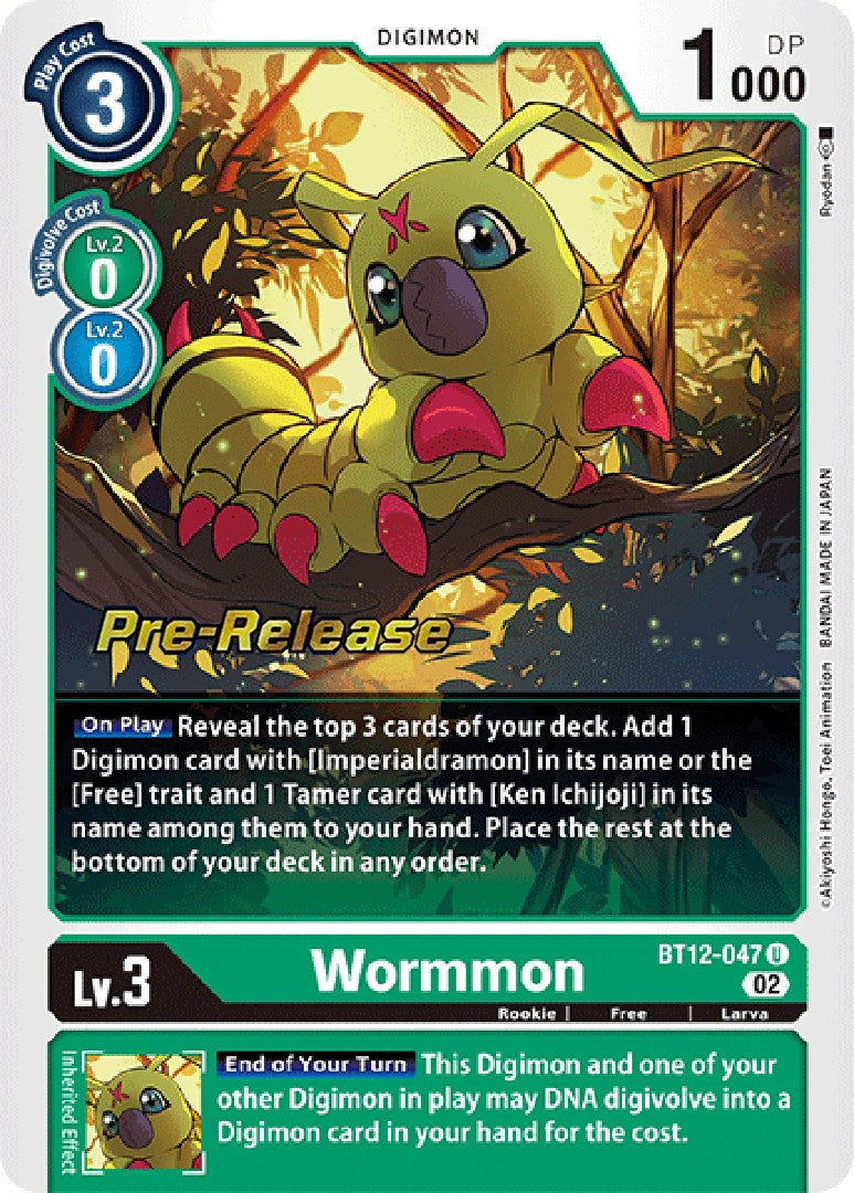 Wormmon [BT12-047] [Across Time Pre-Release Cards] | The Time Vault CA