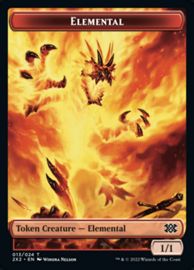 Elemental // Soldier Double-sided Token [Double Masters 2022 Tokens] | The Time Vault CA
