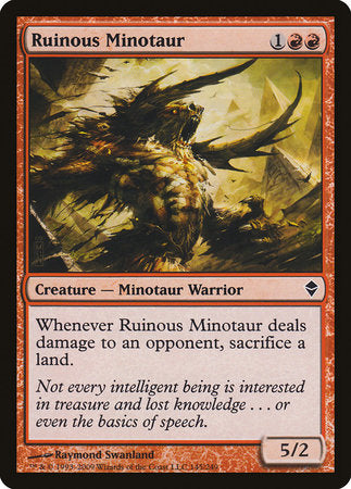 Ruinous Minotaur [Zendikar] | The Time Vault CA