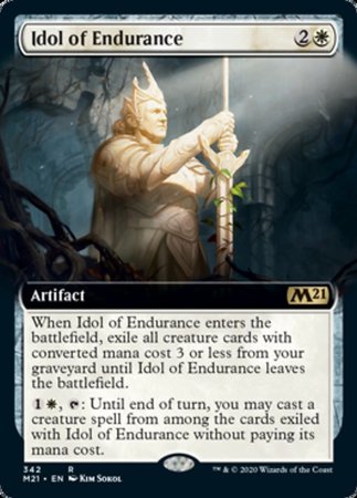 Idol of Endurance (Extended Art) [Core Set 2021] | The Time Vault CA