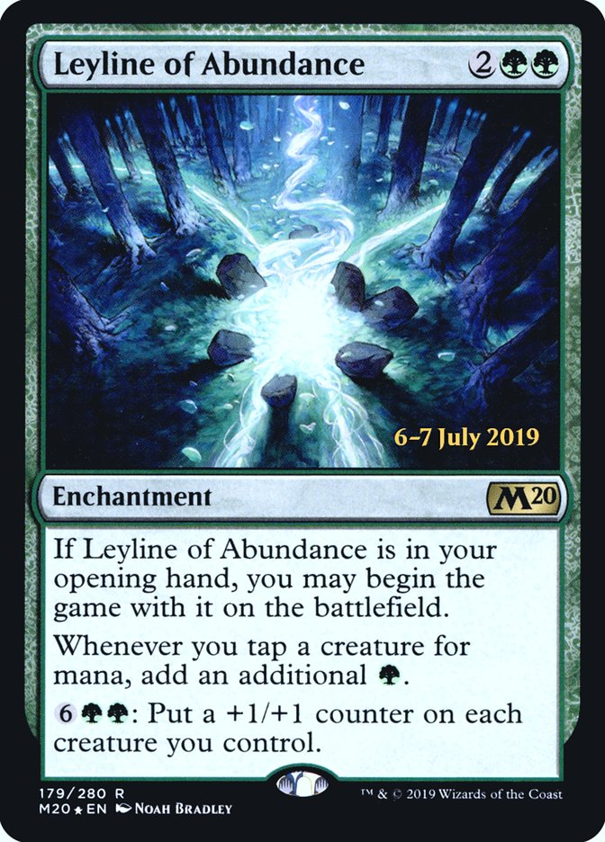 Leyline of Abundance  [Core Set 2020 Prerelease Promos] | The Time Vault CA