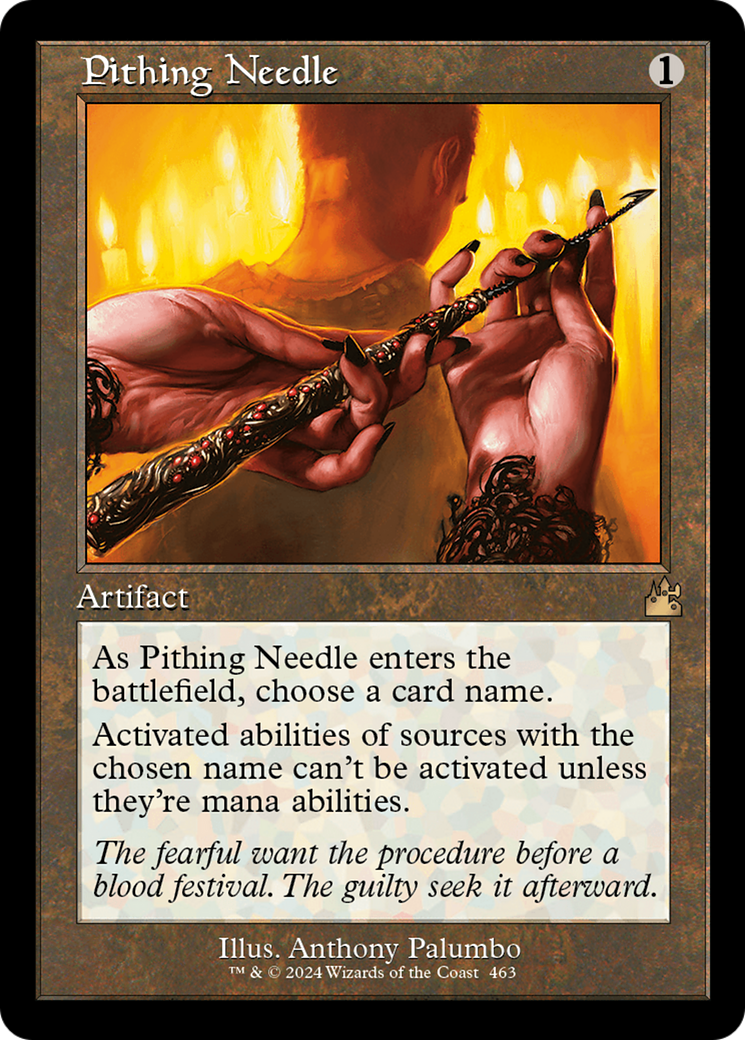 Pithing Needle (Retro Frame) [Ravnica Remastered] | The Time Vault CA