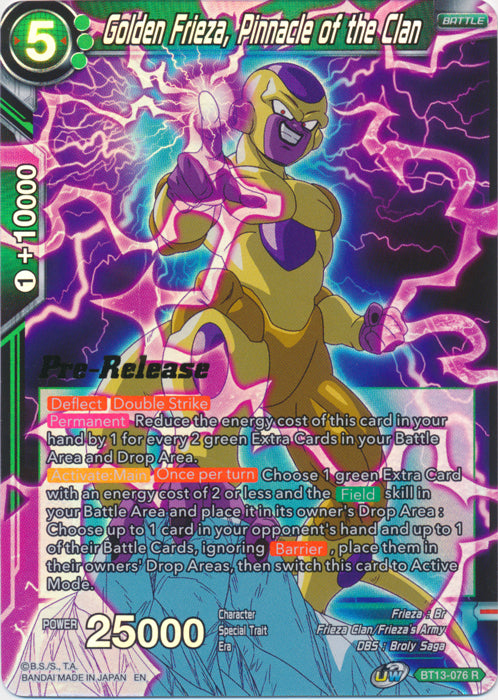 Golden Frieza, Pinnacle of the Clan (BT13-076) [Supreme Rivalry Prerelease Promos] | The Time Vault CA
