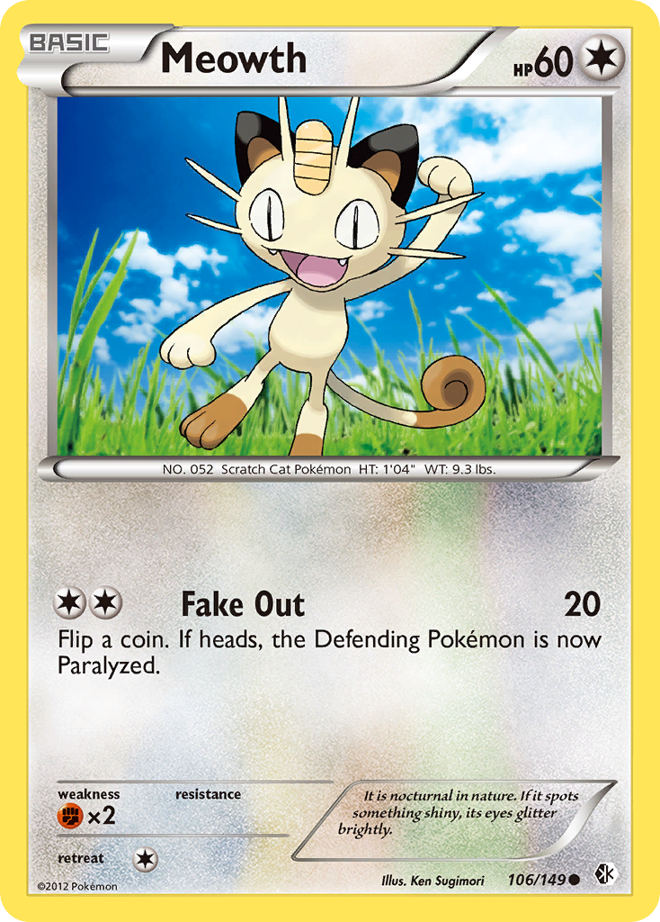 Meowth (106/149) [Black & White: Boundaries Crossed] | The Time Vault CA